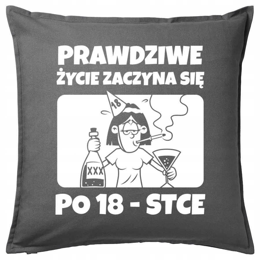 

18 Urodziny Lat Życie Zaczyna poduszka