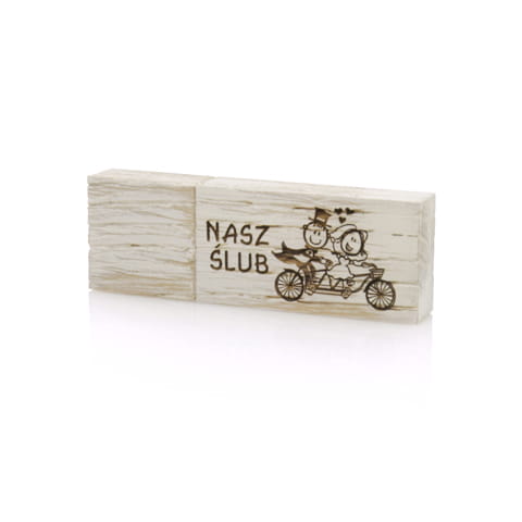 

Drewniany pendrive 8GB + grawer Nasz Ślub
