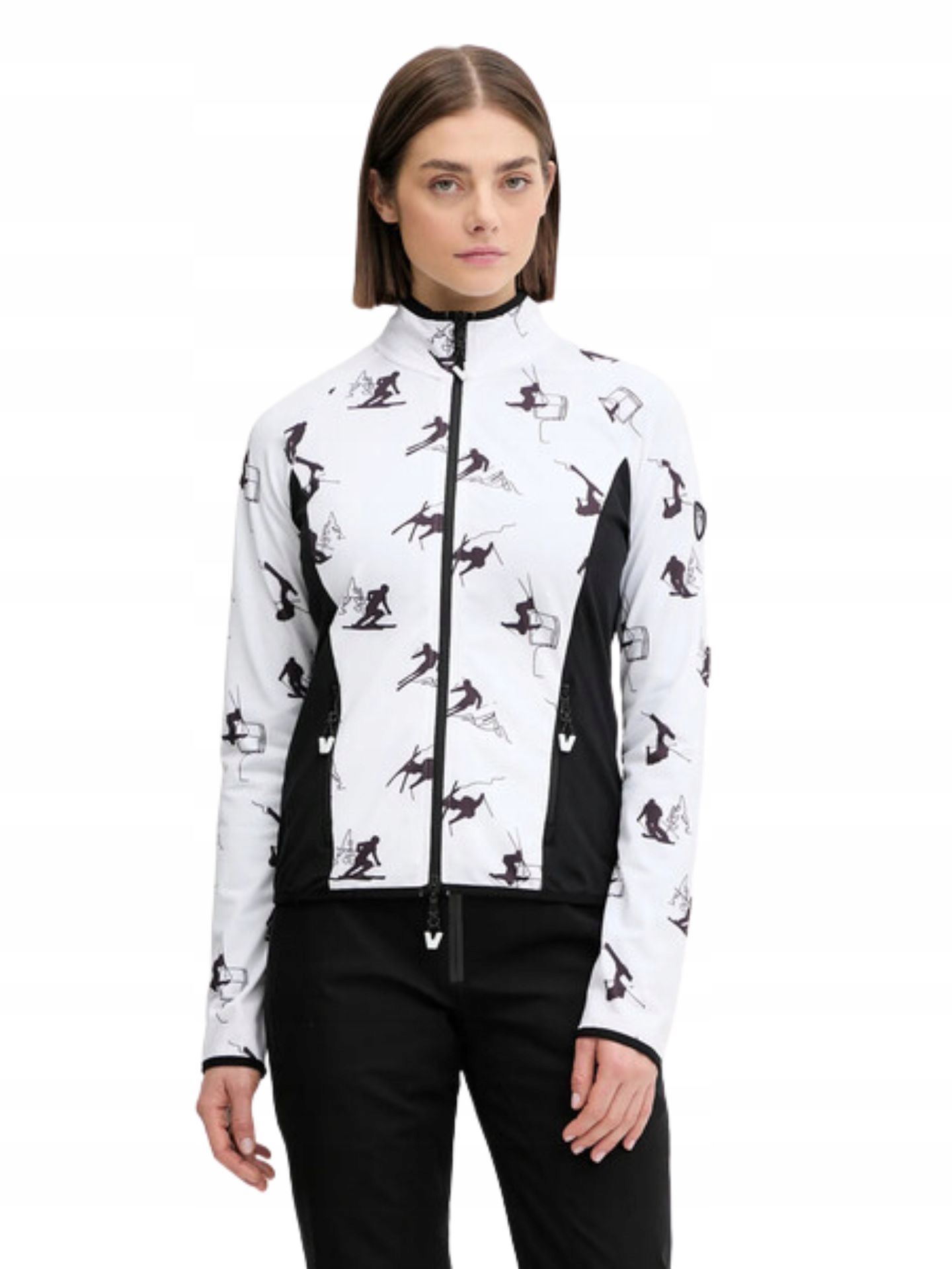 Mikina EA7 Emporio Armani Cortina Powerstretch F-Zip Fancy White L