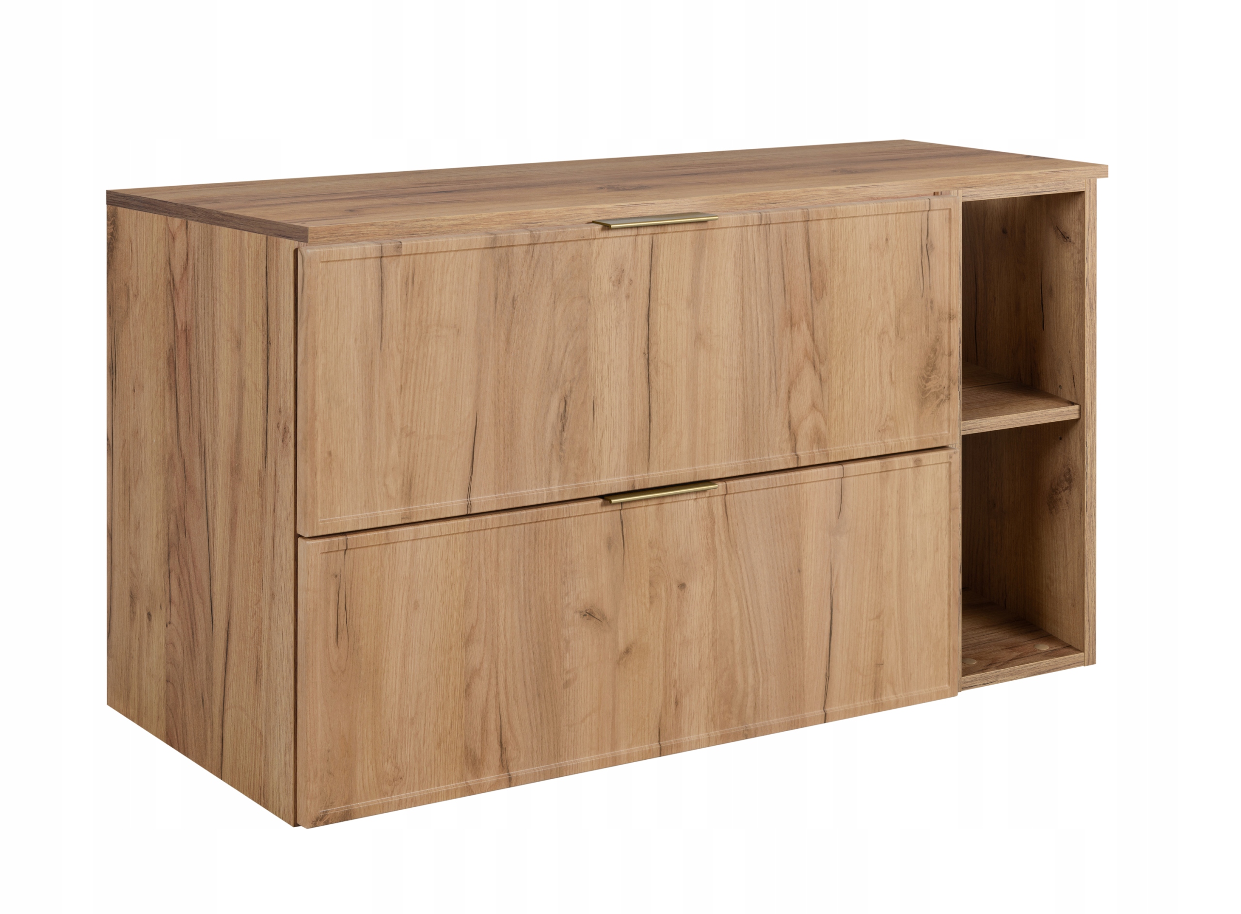 Koupelnová skříňka Závěsný regál Dub Craft 100 Rámeček s Mdf čelem