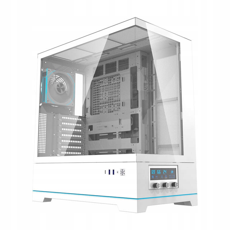 DarkFlash DY451 Pro Skříň Atx Sklep Gaming Midi Tower Bílá