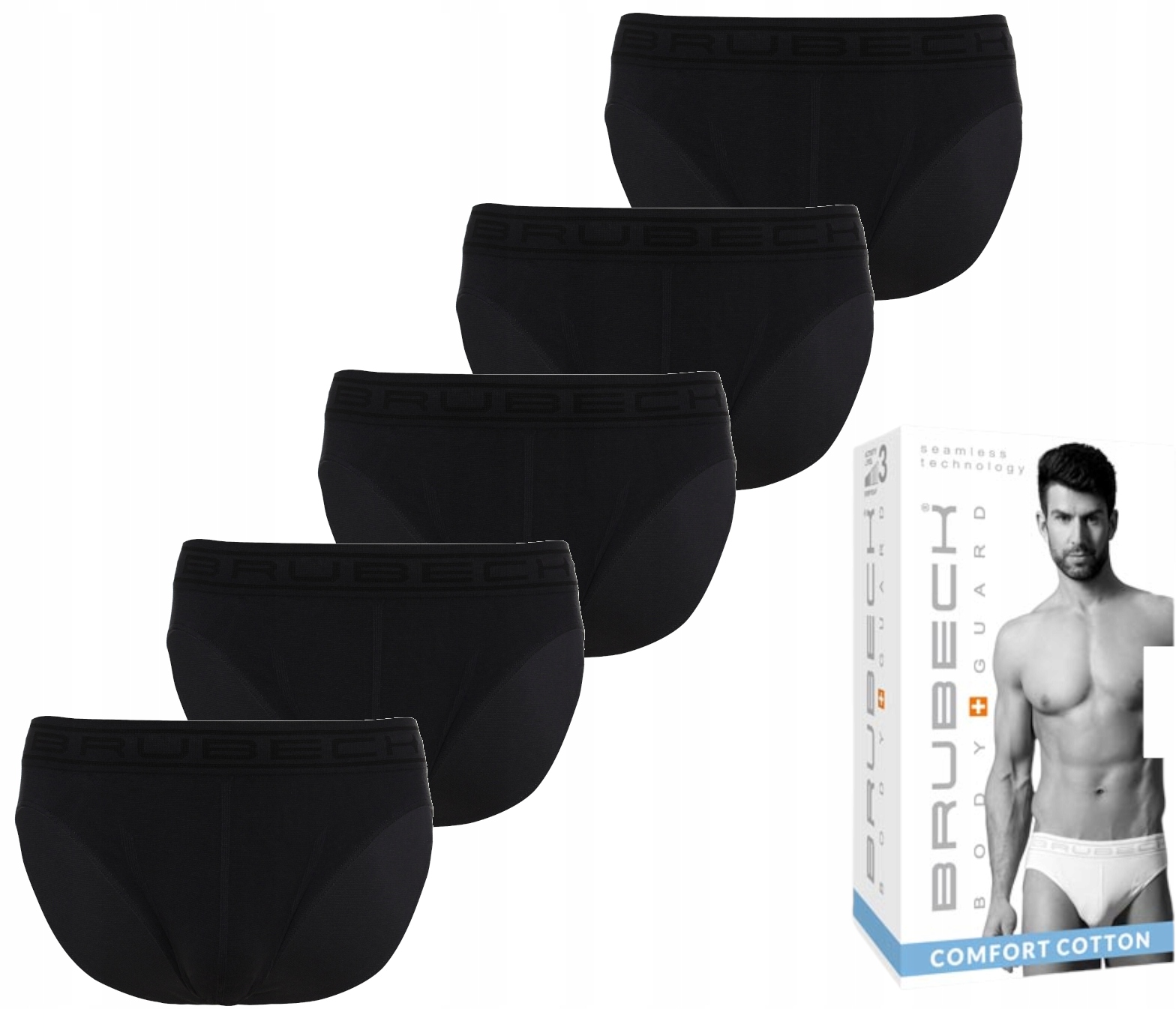 

Zestaw 5-PACK Męskie Slipy Majtki Brubeck Bawełna