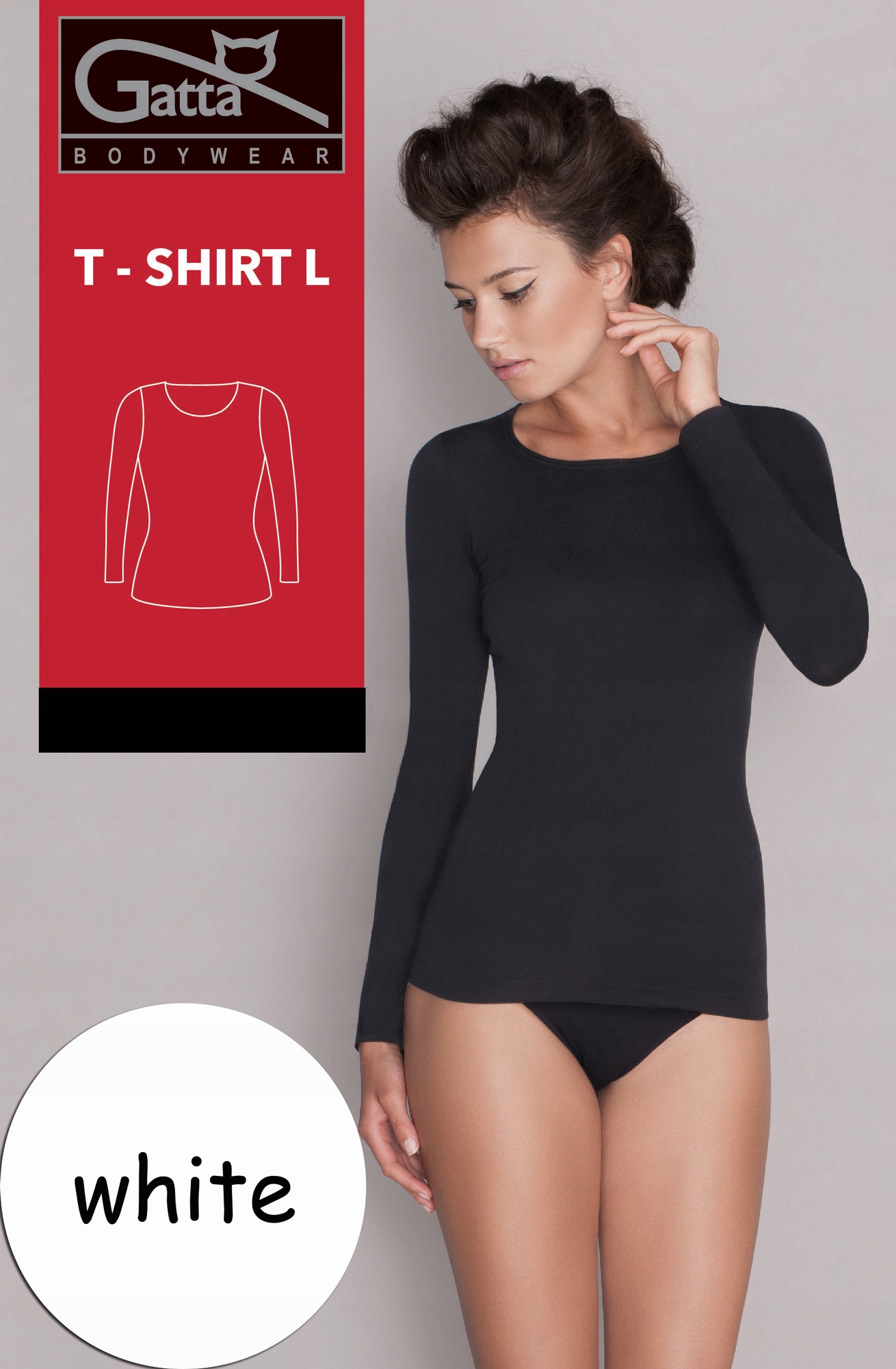 

Gatta t-shirt Bluzka długi rękaw White L