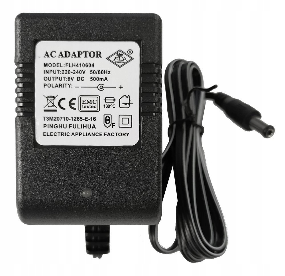 

Ładowarka do Aut na Akumulator 6V 500mA z diodą Le