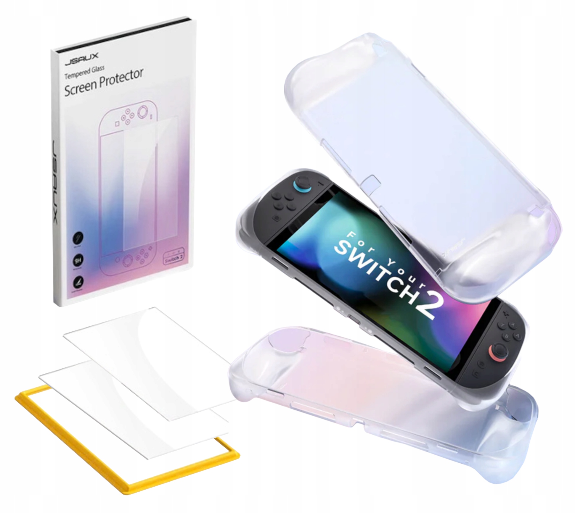 Szkło ochronne hartowane + Etui Ochronne Transparentne do Nintendo Switch 2