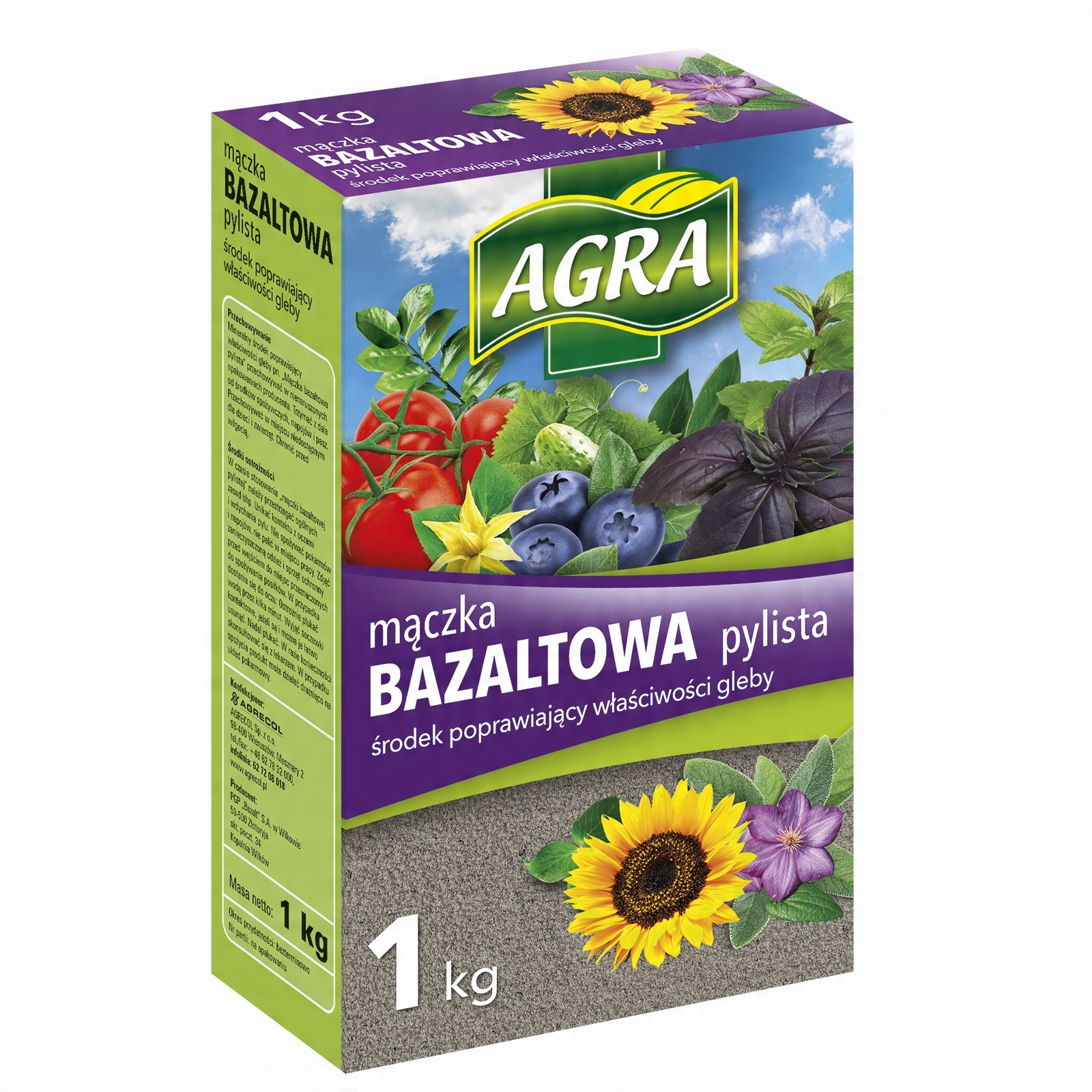 

Agra Mączka Bazaltowa Polepszacz Gleby Podłoża 1KG
