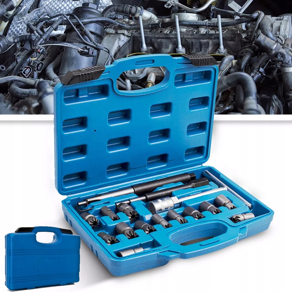 Frézy pro zásuvky vstřikovačů, 17 dílů