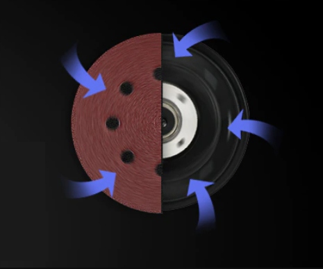 SZLIFIERKA MIMOŚRODOWA OSCYLACYJNA ZDZIERNIA SZLIFOWANIA 125mm + PAPIERY Marka Heidmann