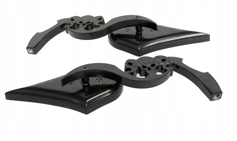 MOTMT252-008 - ЧОППЕР ЗЕРКАЛА ЧЕРНЫЙ ЧЕРЕП ЧЕРЕП УНИВЕРСАЛЬНЫЙ