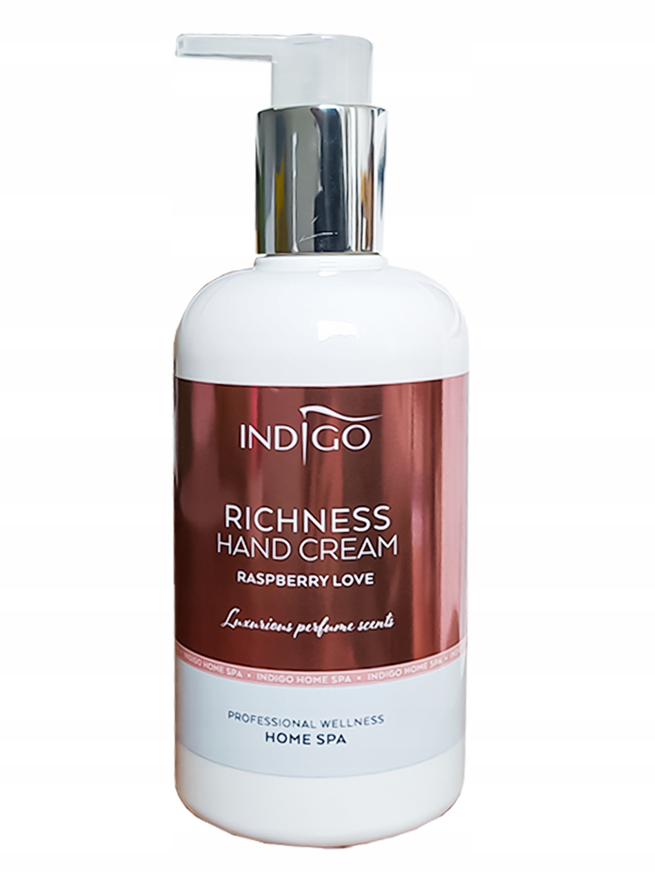INDIGO KREM DO RĄK ODŻYWCZY PERFUMOWANY ZAPACH RASPBERRY LOVE 300ML