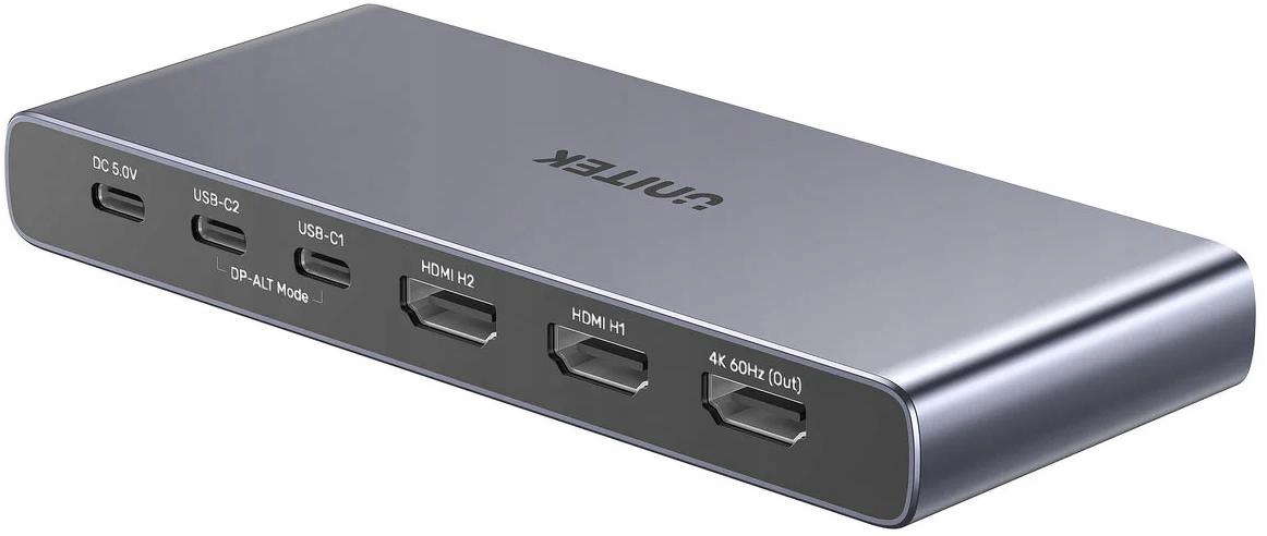 Unitek Prepínač 4K Hdmi/usb-c 4 out a 1 in