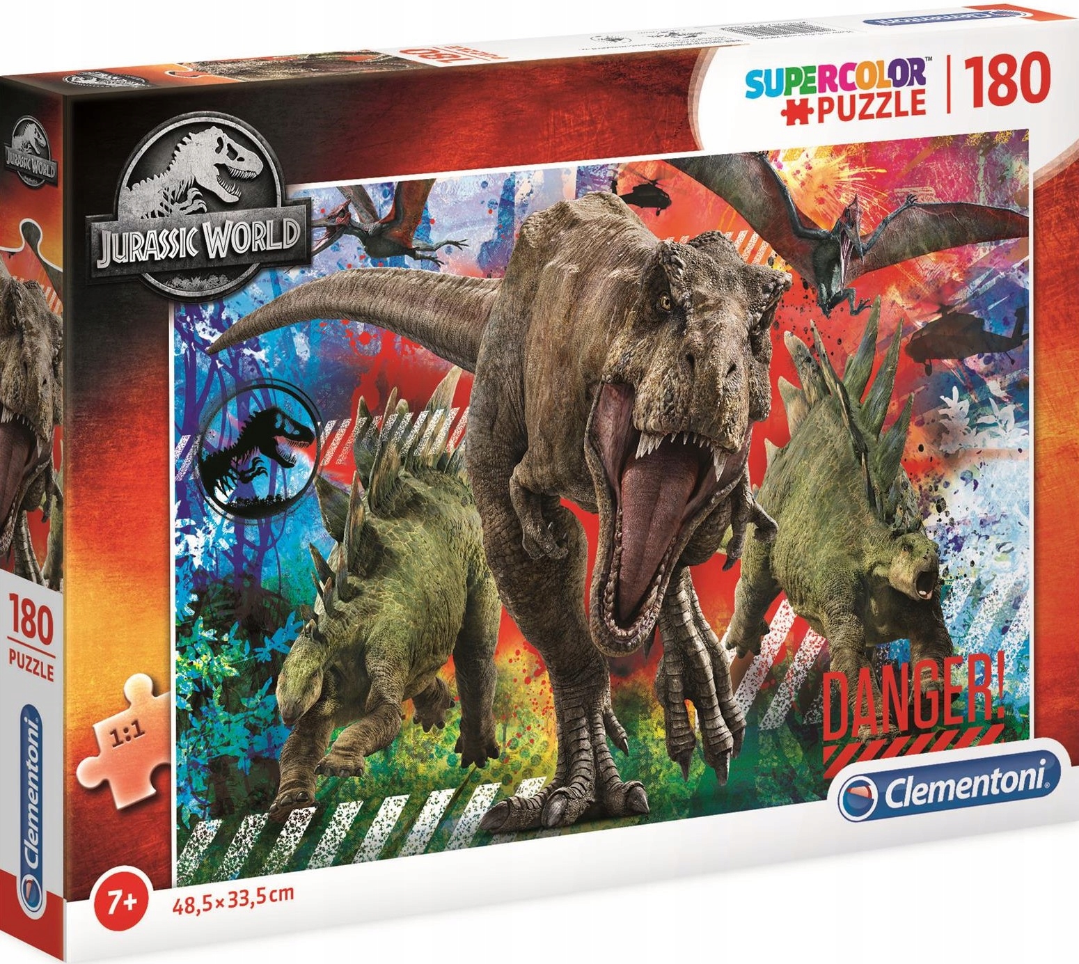 

Puzzle 180 El Supercolor Jurassic World Dinozaury