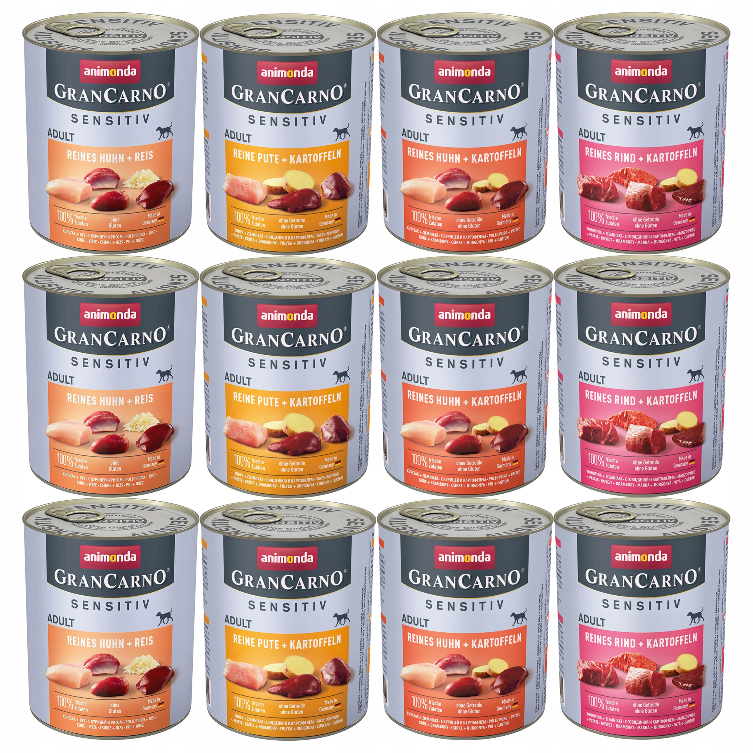 Levně Animonda GranCarno Sensitive krmivo pro psy Mix Chutí 12 x 800 g