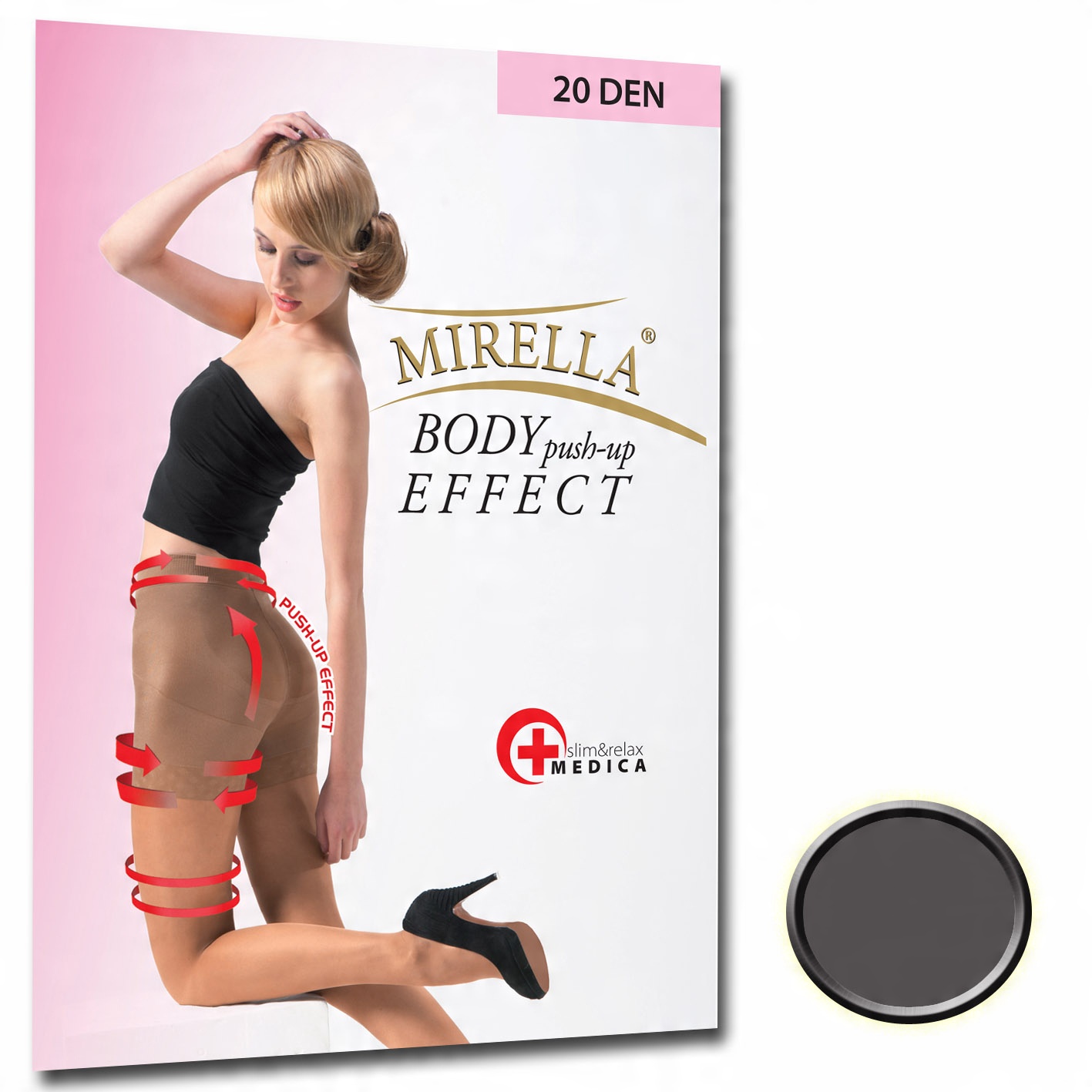 

Mirella Rajstopy Push-up 20den slim 2/M Grafit