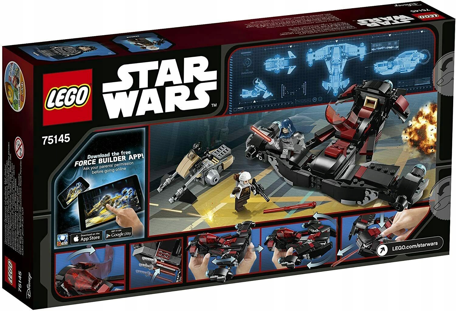 LEGO STAR WARS 75145 Myśliwiec Mroku Ścigacz Naare Marka LEGO
