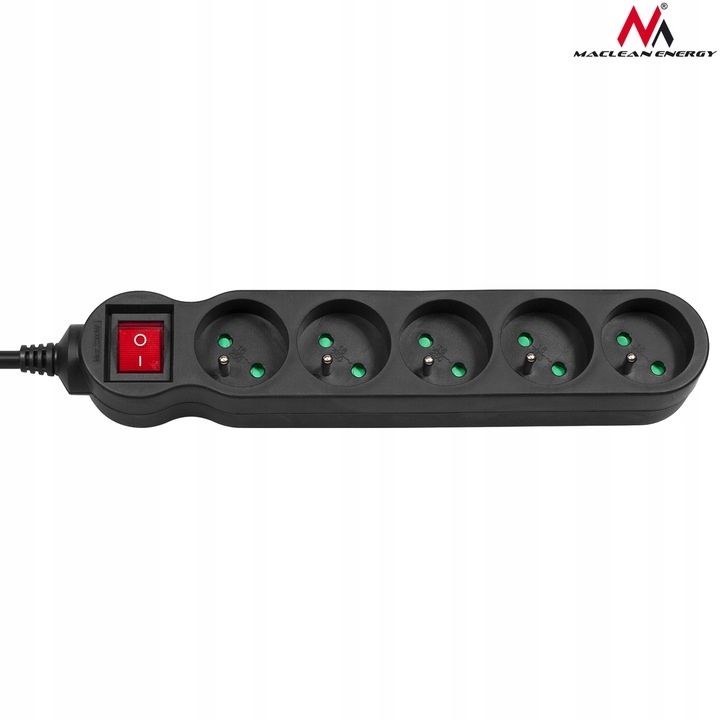 LISTWA ZASILAJĄCA PRZEDŁUŻACZ 6 GNIAZD WYŁĄCZNIK Kod producenta MCE188