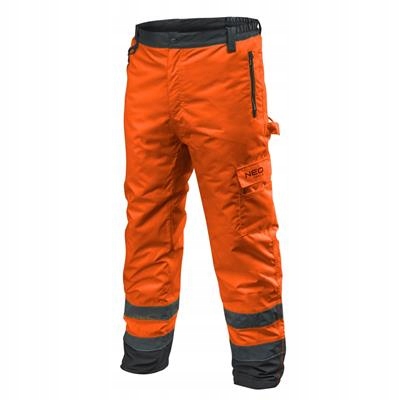 Spodnie robocze ocieplane pomarańczowe XXL Neo