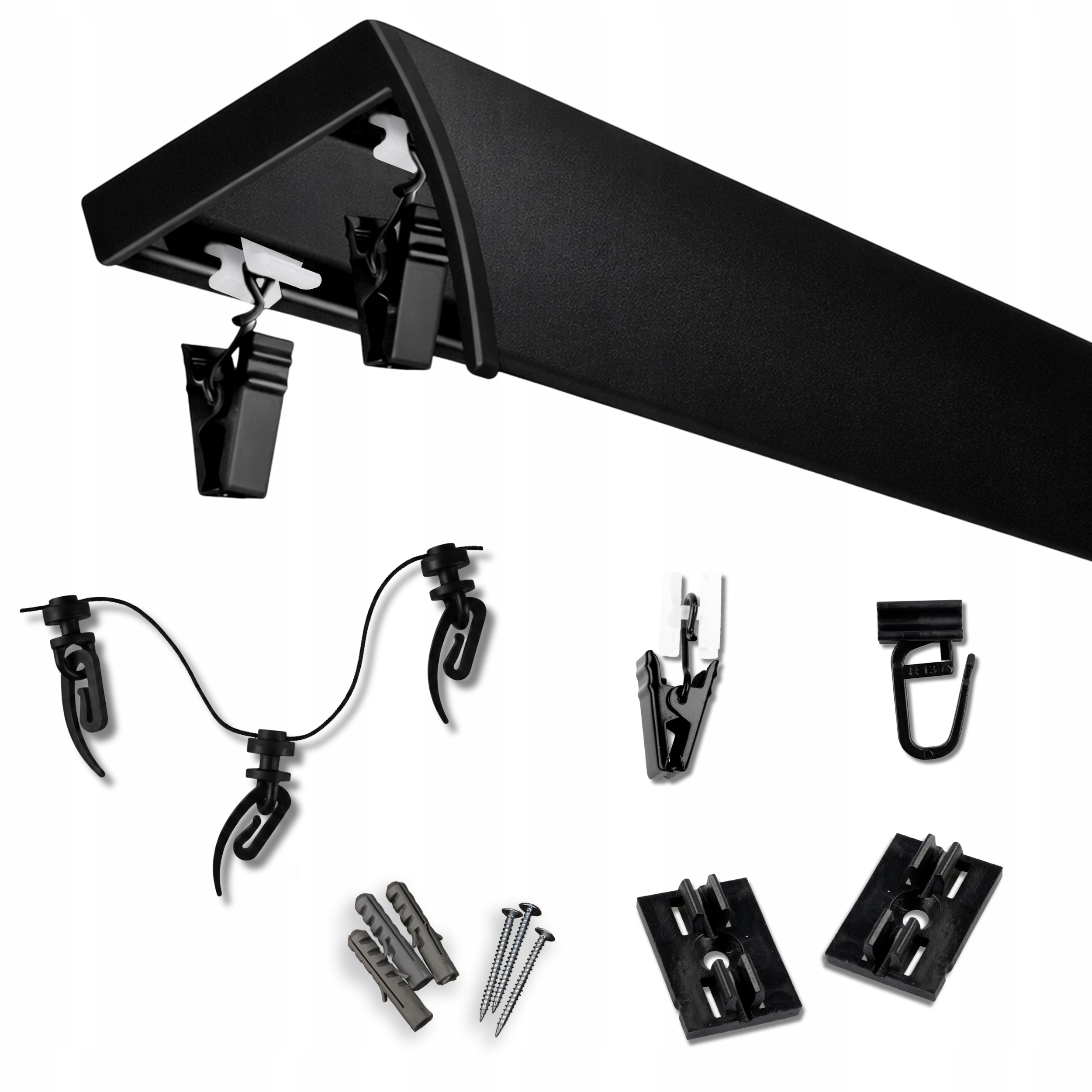 Hliníková Stropní Lišta Duo Slim Garnýž Dvojitá S Krytem 130 CM