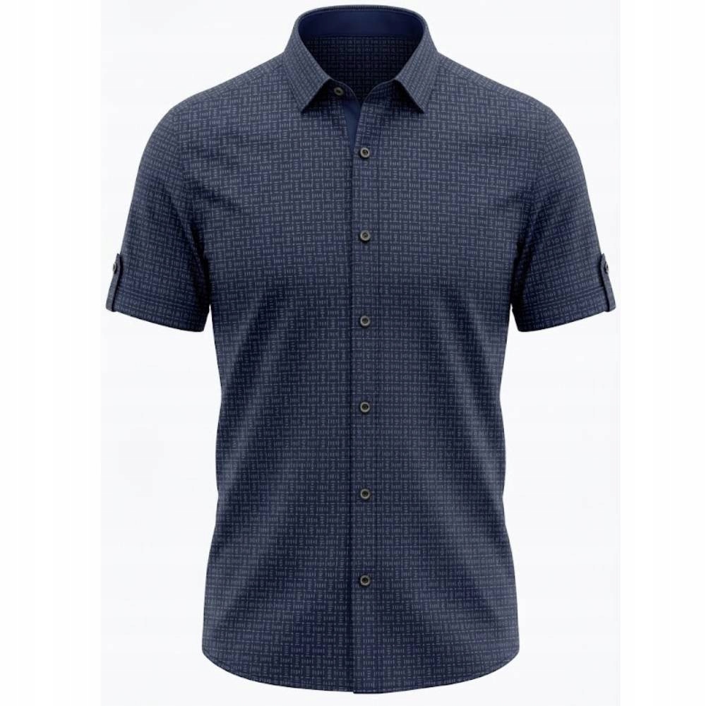 Ego Man košile pánská EKR-235-6 regular fit krátký rukáv XL tmavě modrá