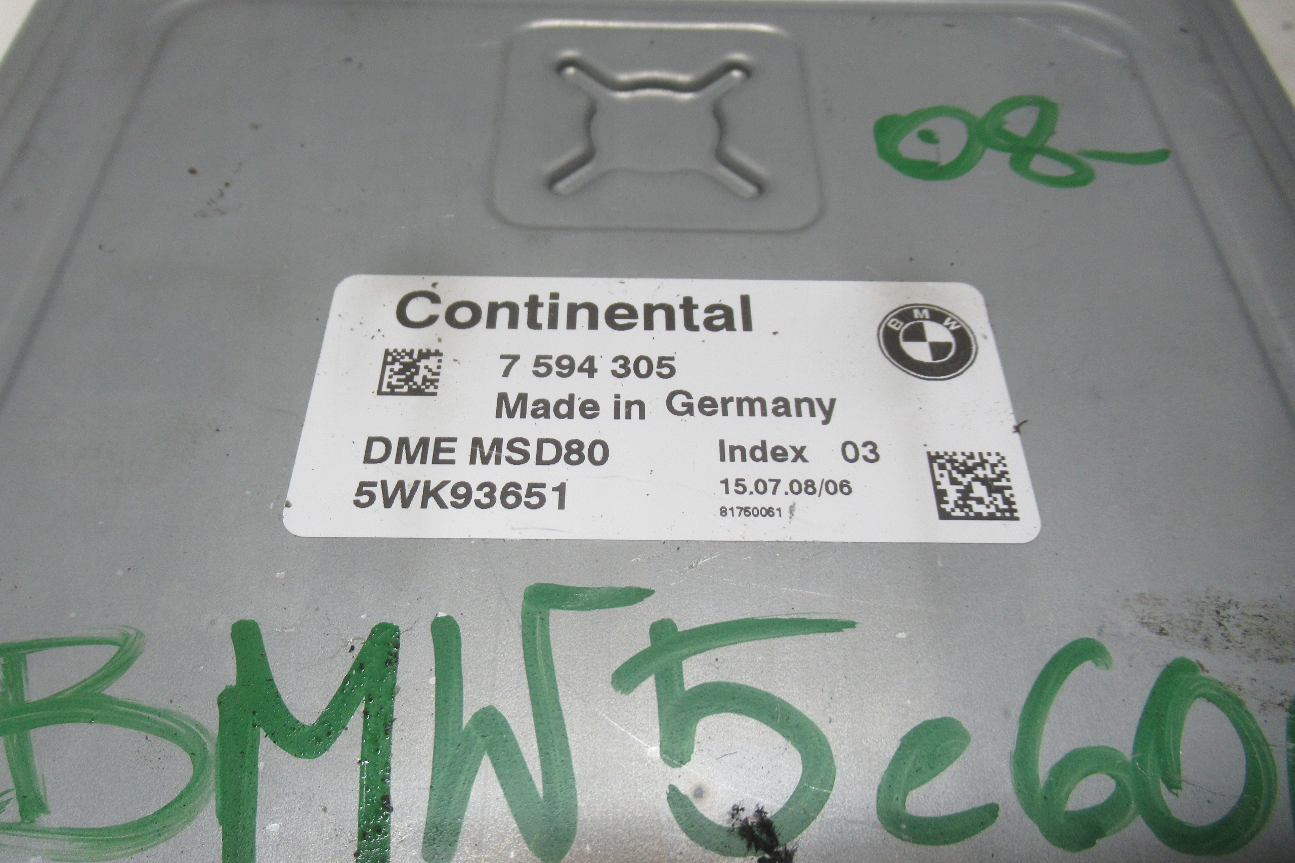BMW E60 3.0 LCI 08R computer control unit of the engine 7594305