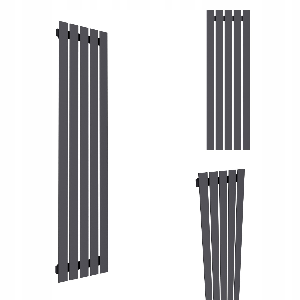 Dekorativní Vertikální RADIÁTOR-R5 1400/380 Grafit