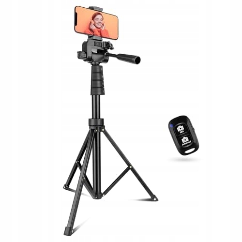 AUREDAY Statyw 170 cm Selfie Stick Z Pilotem Do Telefonu i Kamery — miniatura 2