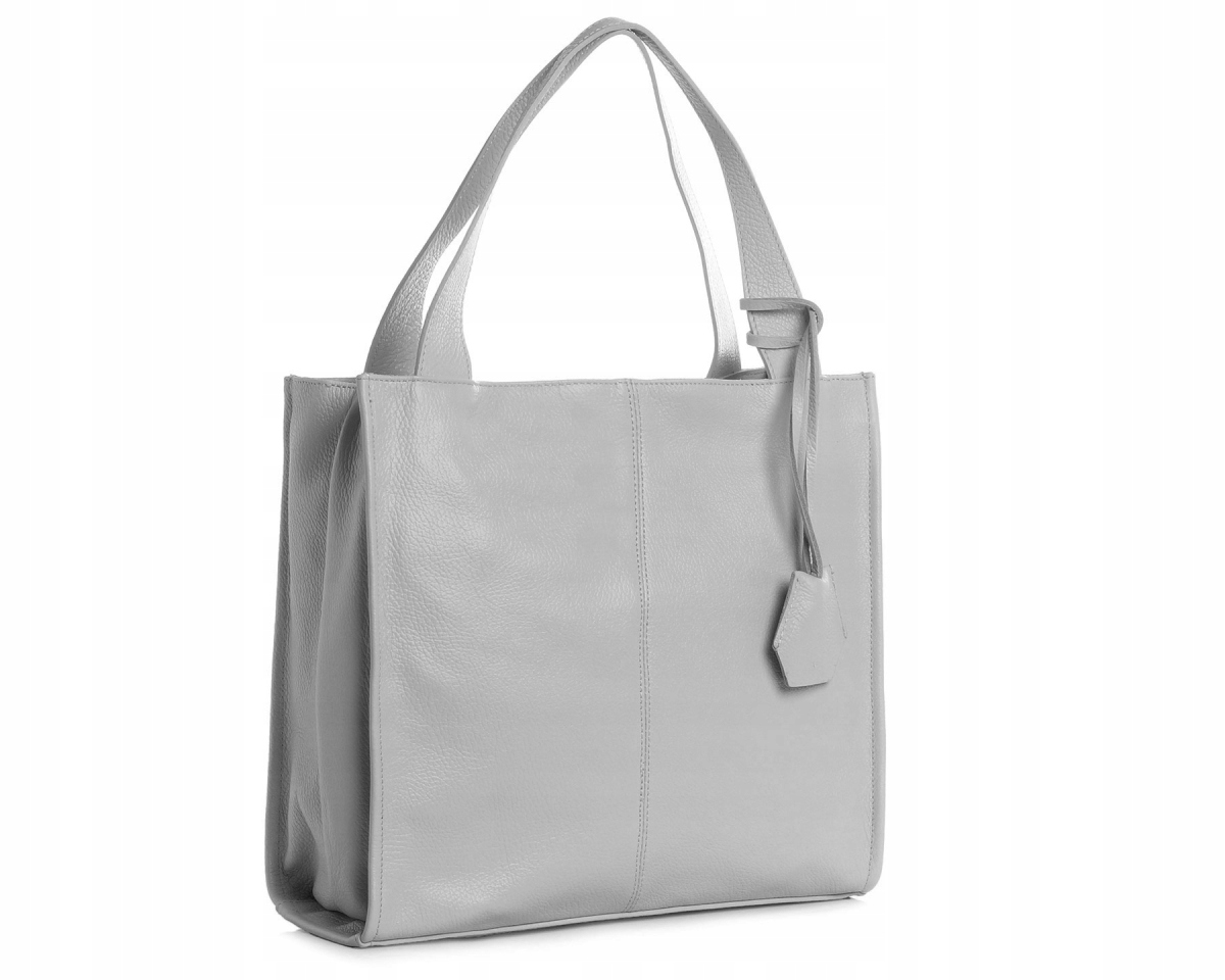 Italská Kožená Dámská Kabelka Solome Naomi Šedá Do Ruky Typu Vak Shopper