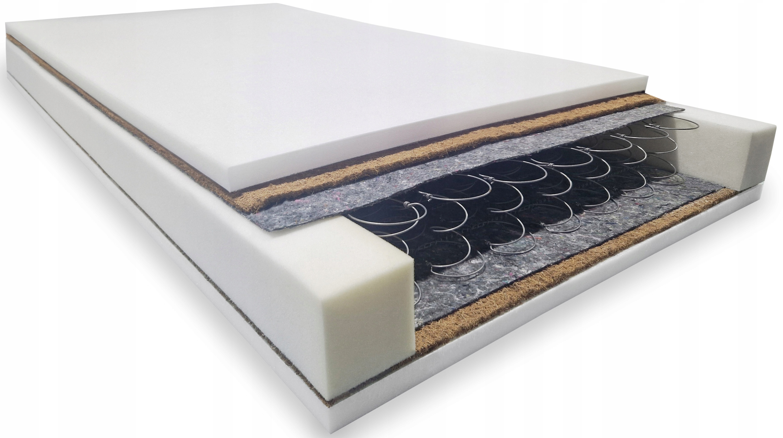 Materac bonellowy dwustronny 90x200x18 H4/H4 TWARDY