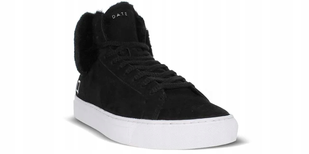 D.a.t.e. Dámské polobotky Newman High Fur velikost 38 černé kožené