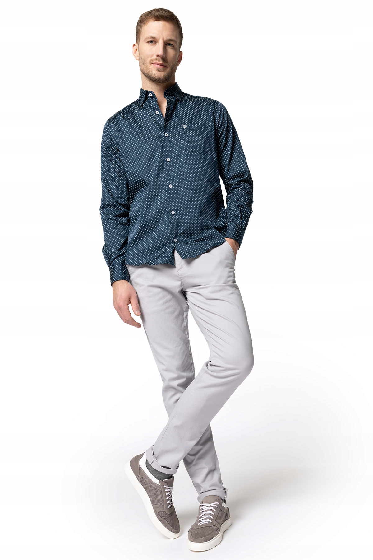 

Spodnie Chino Jasnoszare Próchnik PM1 W34/L34
