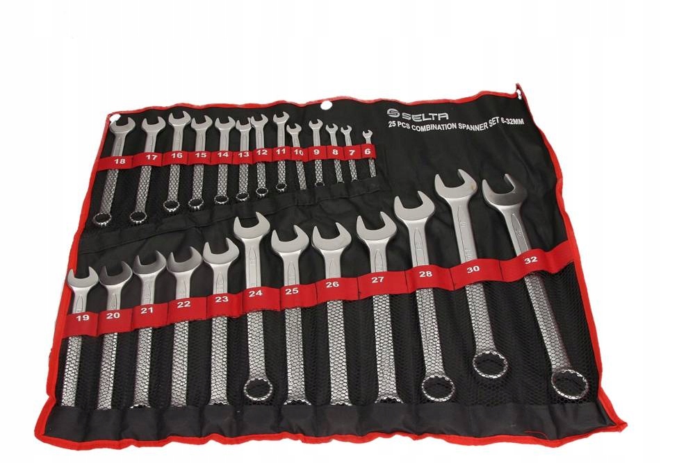 Očkoploché Kľúče Sada 25 Elementov 6-32MM Puzdro Selta
