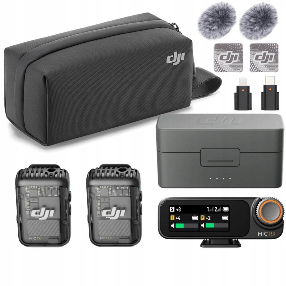 Dji MIC 2 Bezdrôtový audio systém 2x Mikrofón vysielač puzdro