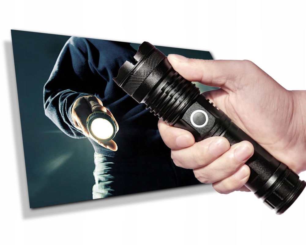 LATARKA WOJSKOWA TAKTYCZNA SUPER MOCNA USB Stan opakowania oryginalne