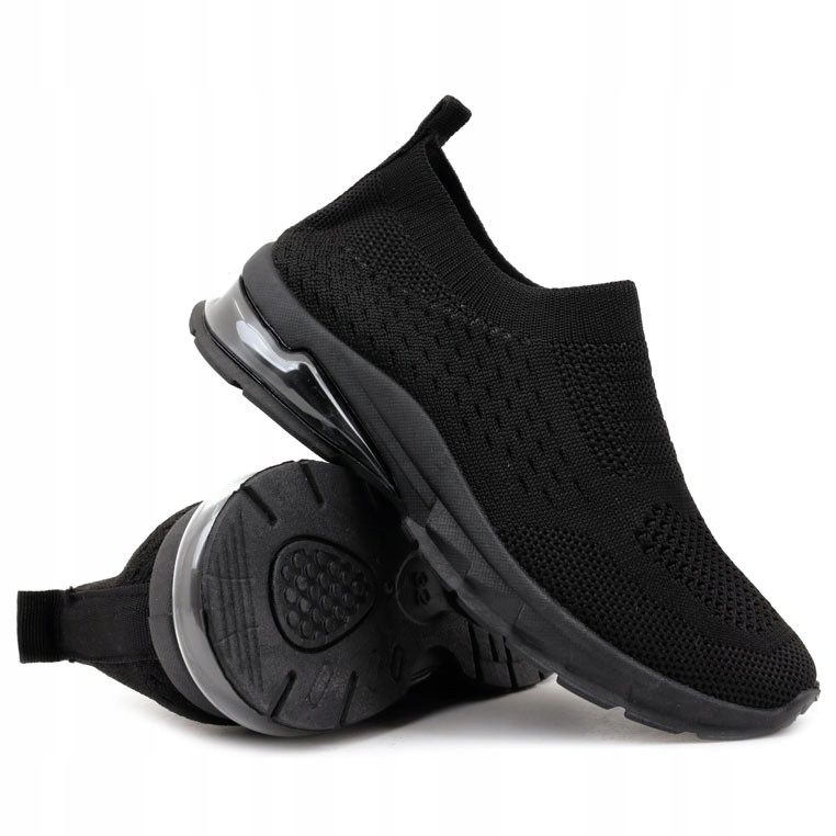 

Buty sportowe dziecięce wsuwane czarne do szkoły