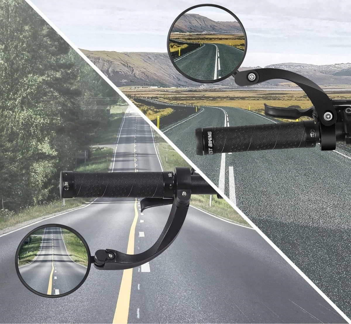 Lusterko rowerowe na kierownicę obracane 360 MTB uniwersalne 8.5cm Model 360