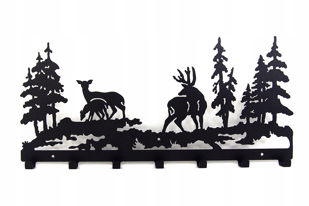 Wieszak ścienny na ubrania klucze JELEŃ HUBERTUS