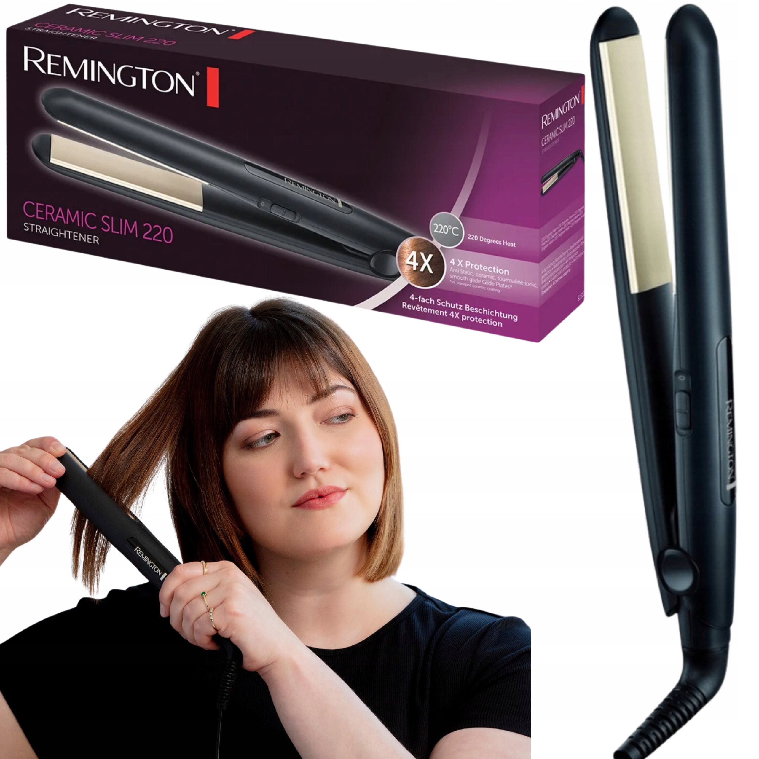 Prostownica Do Włosów Regulowana Płytki Ceramiczno-turmalinowe 40W