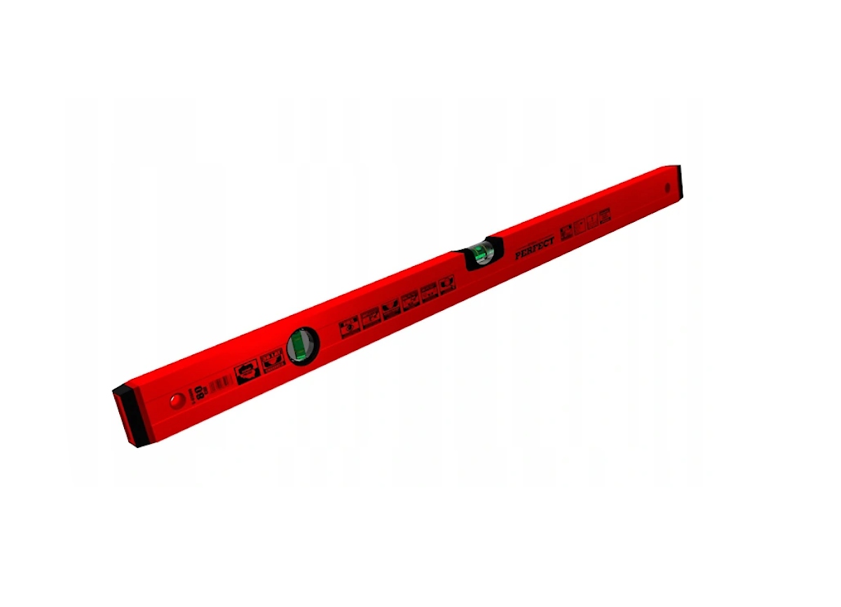 STALCO POZIOMICA 60CM CZERWONA ALUMINIOWA