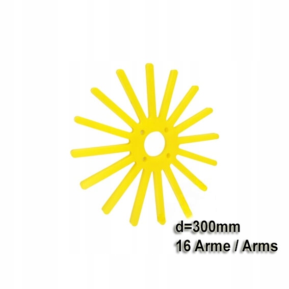 Hvězdicový plecí prst d=300 mm, 16 pevných ramen