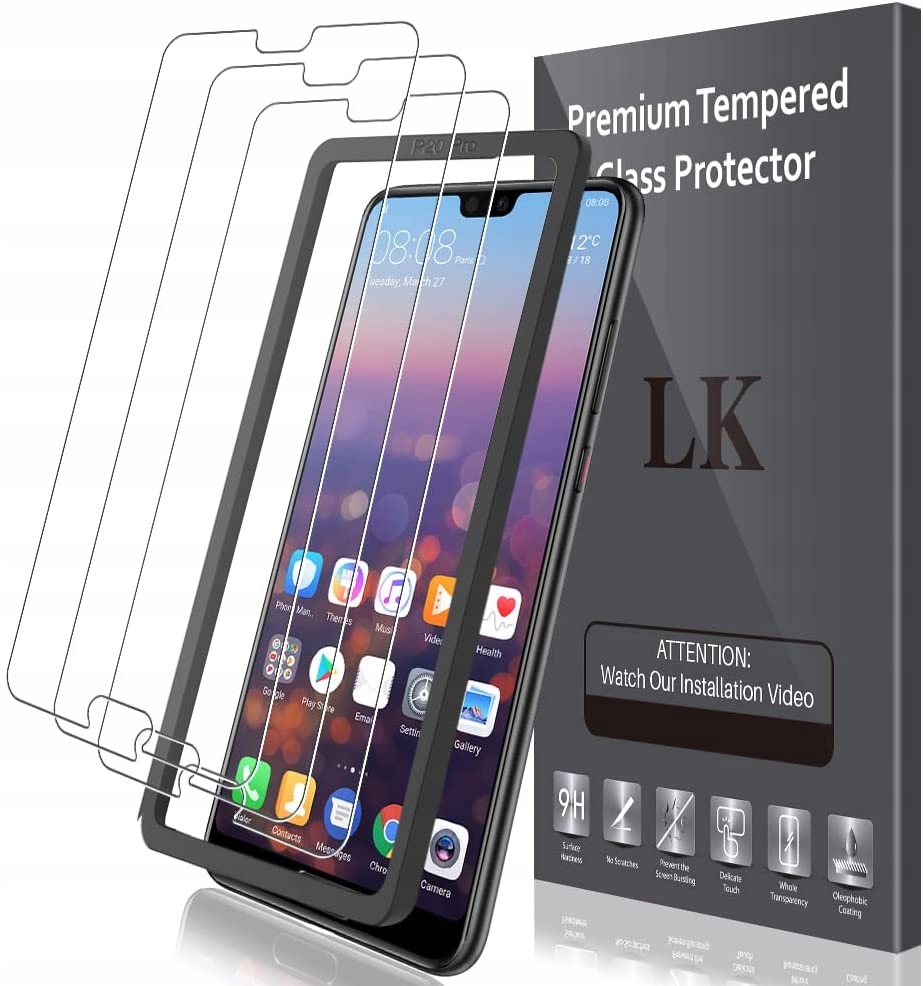 

3x Szkło Hartowane 9H Szyba Na Ekran do Huawei P20