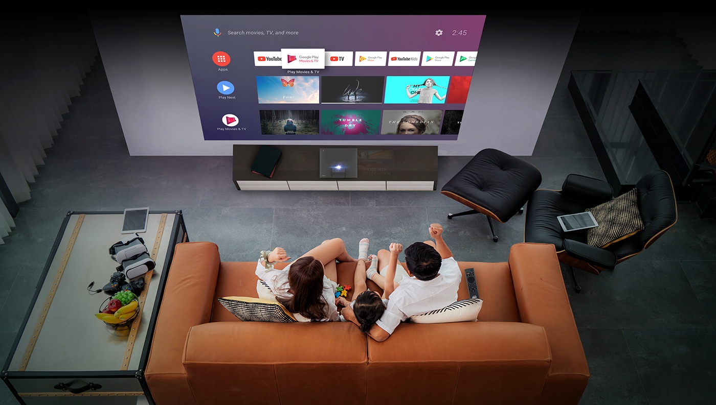 Rzutnik Projektor LCD Epson CO-FH02 3LCD FullHD Android TV GŁOŚNIKI + PILOT Kolor biały