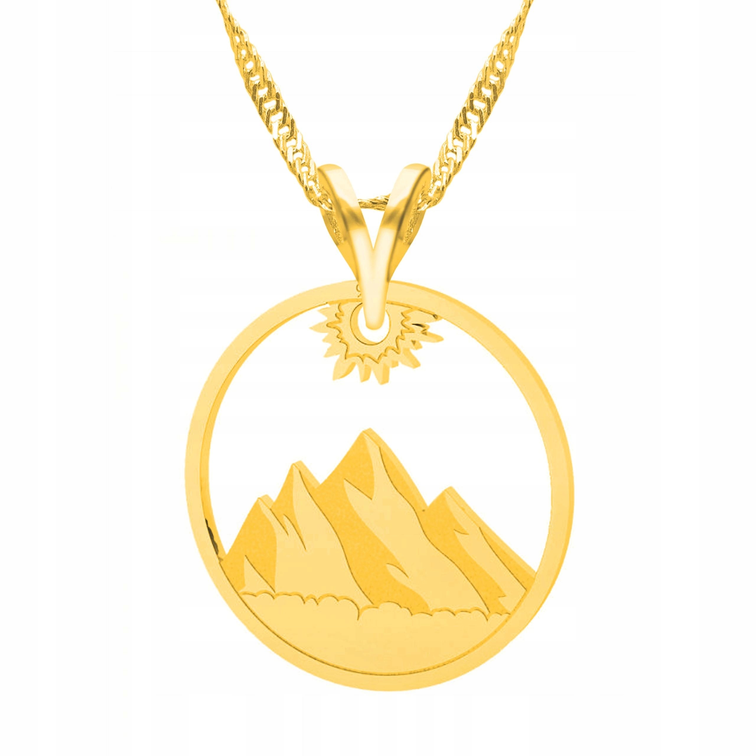 Zlatý náhrdelník Zakopané hory Tatry s horami Tatry Stříbro 925