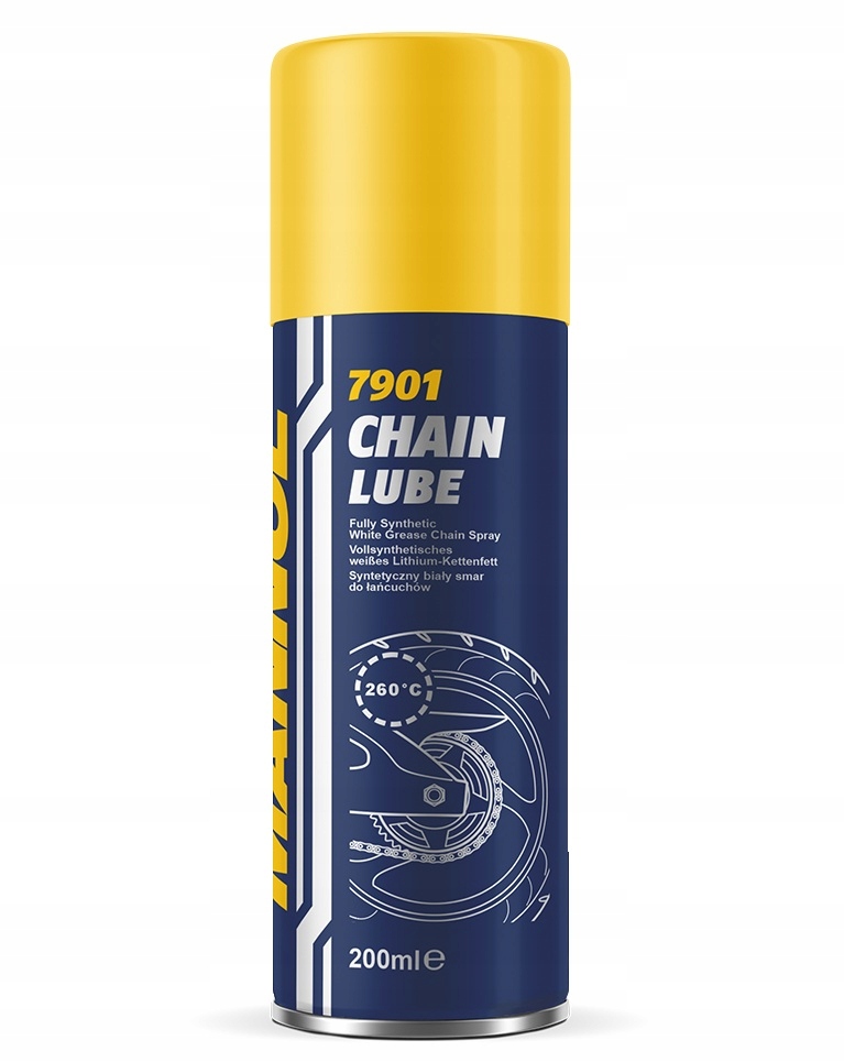 Mannol 7901 Chain Lube Smar Do Łańcucha Motocyklowego Rowerowego 200ML