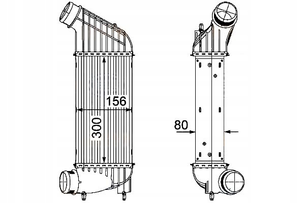 INTERCOOLER CHŁODNICA POWIETRZA DOŁADOWUJĄCEGO HEL