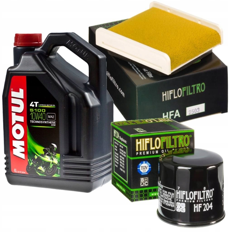 Sada filtrov Hiflo olej Motul 5100 Kawasaki GPZ500 S 87-02 ks