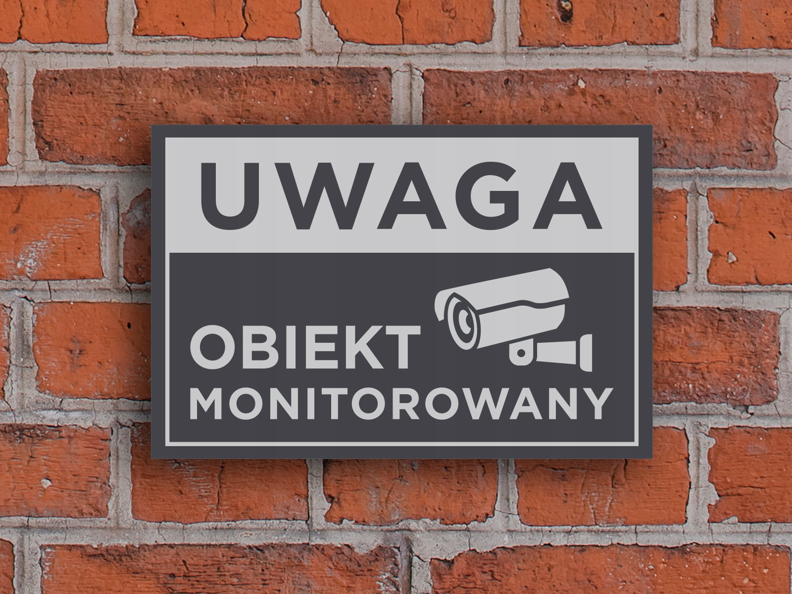 Tabliczka OBIEKT MONITOROWANY 30x20 cm ANTRACYT Marka inna