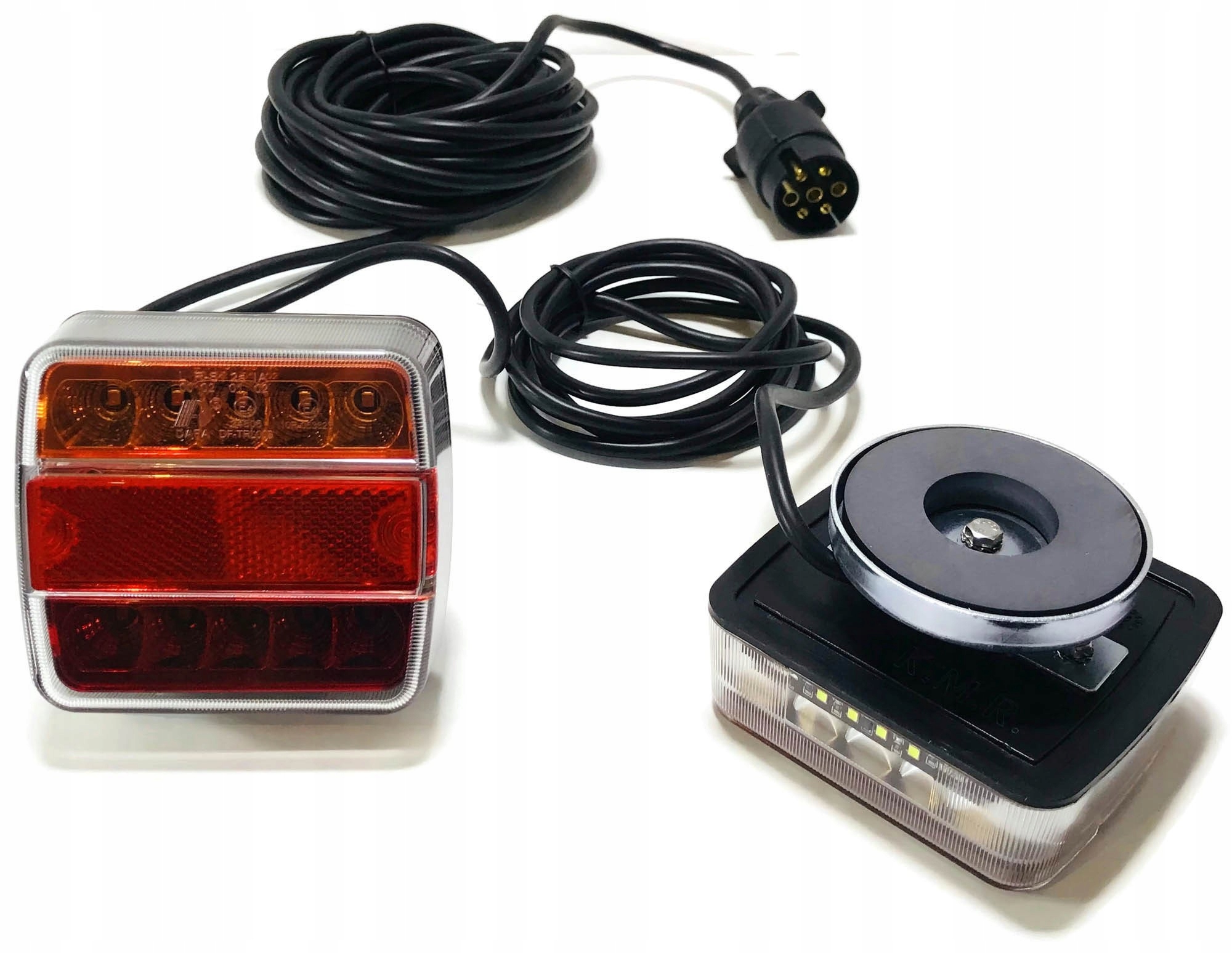 

Zestaw Lamp Led Zespolonych Tył Magnes Kabel Wtyk