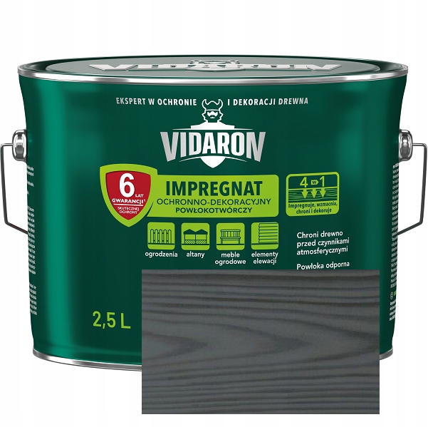 Vidaron Impregnat Do Drewna V16 Antracyt Szary 2,5L