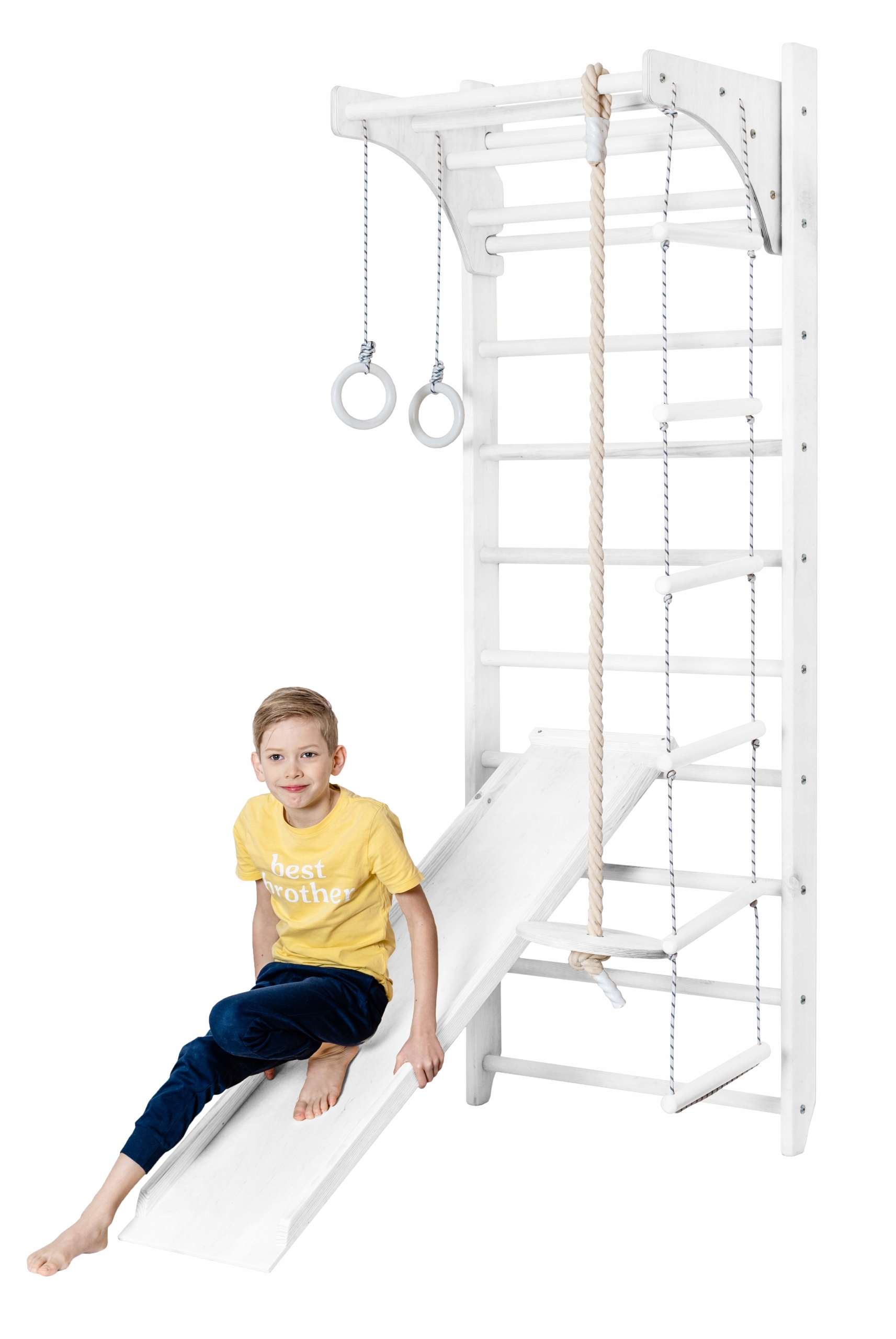 Gymnastický žebřík Bílý hrací koutek do pokoje