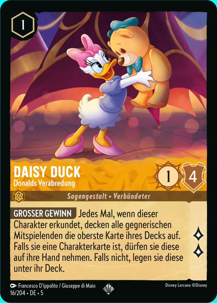 Disney Lorcana 5SSK #016 Daisy Duck - Donald's Date NIEMIECKA
